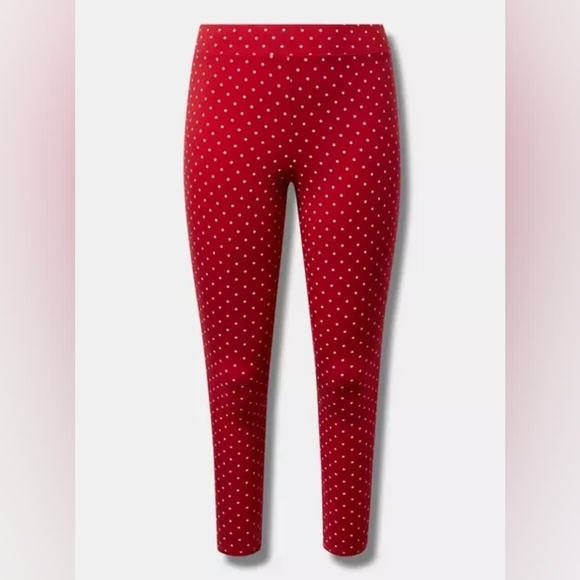 Torrid Full-Length Legging - Miranda Dot Jester Red - Size 4 - NWT - Picture 2 of 3